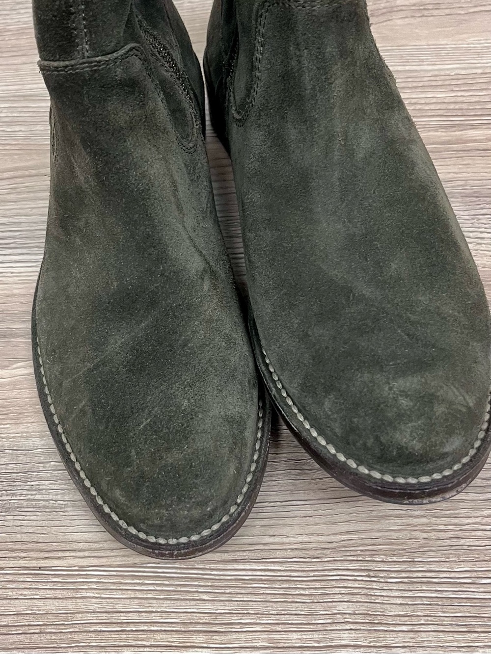 Frye "Shirley" over the knee Suede Military Green Combat boot Size 7 - Picture 12 of 12